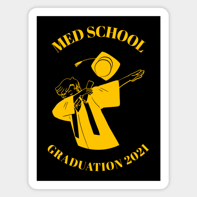 Med School Graduation - Graduation Day 2021 Sticker by Rachel Garcia Designs